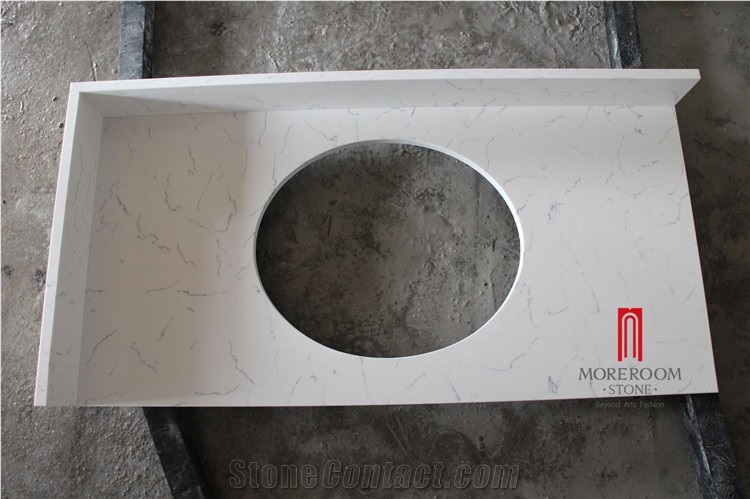 Carrara White Quartz Stone Slabs & Tiles