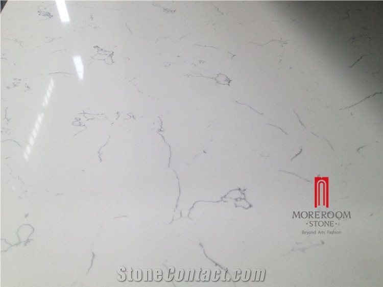 Carrara White Quartz Stone Slabs & Tiles