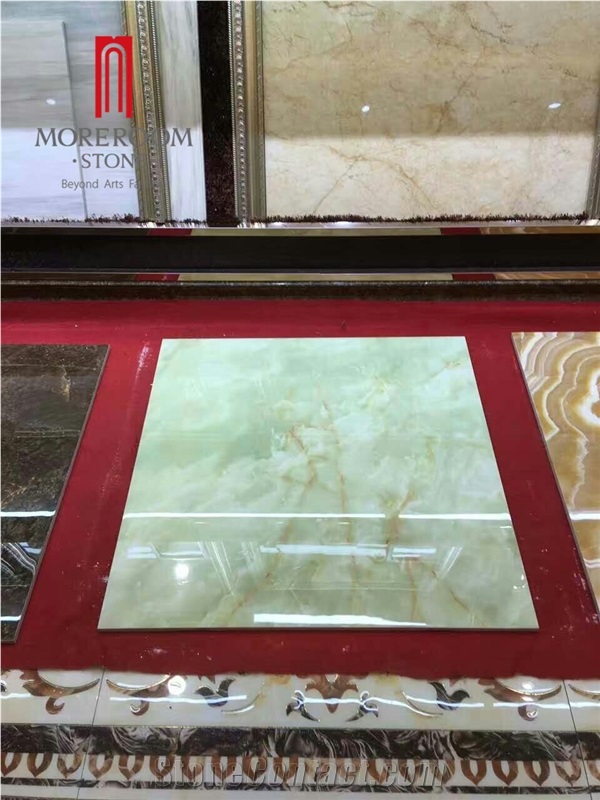 China Foshan Green Onyx Porcelain Floor Tiles