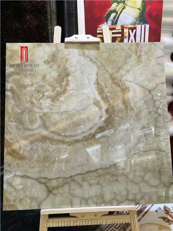 China Foshan Green Onyx Porcelain Floor Tiles