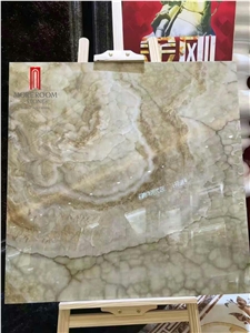 China Foshan Green Onyx Porcelain Floor Tiles