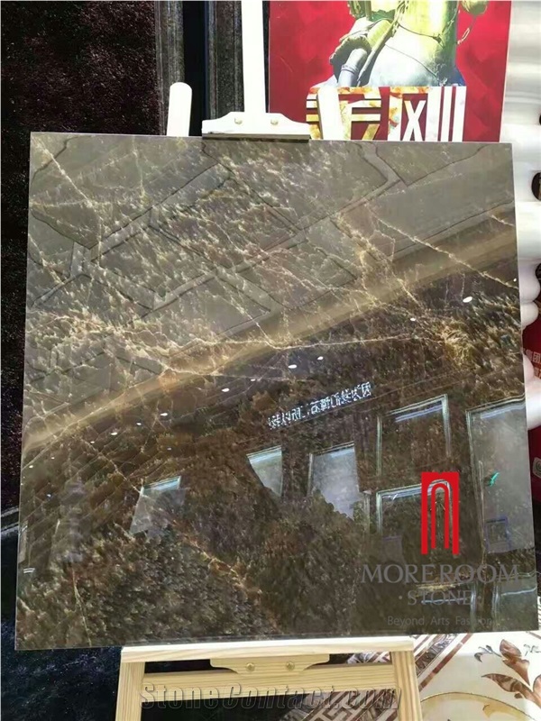 China High Quality Crystal Gold Porcelain Floor Tile 800x800