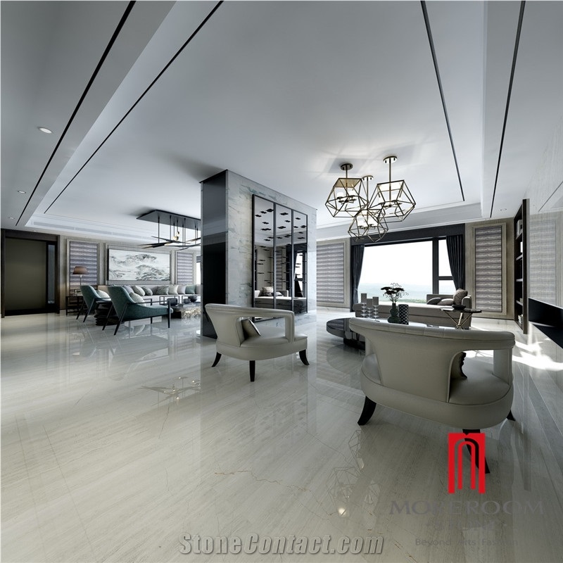 Discountinued Ceramic Floor and Wall Tile Look Like White Wood Marble