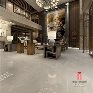 Foshan Glazed Snow White Ceramic Tile Flooring Design