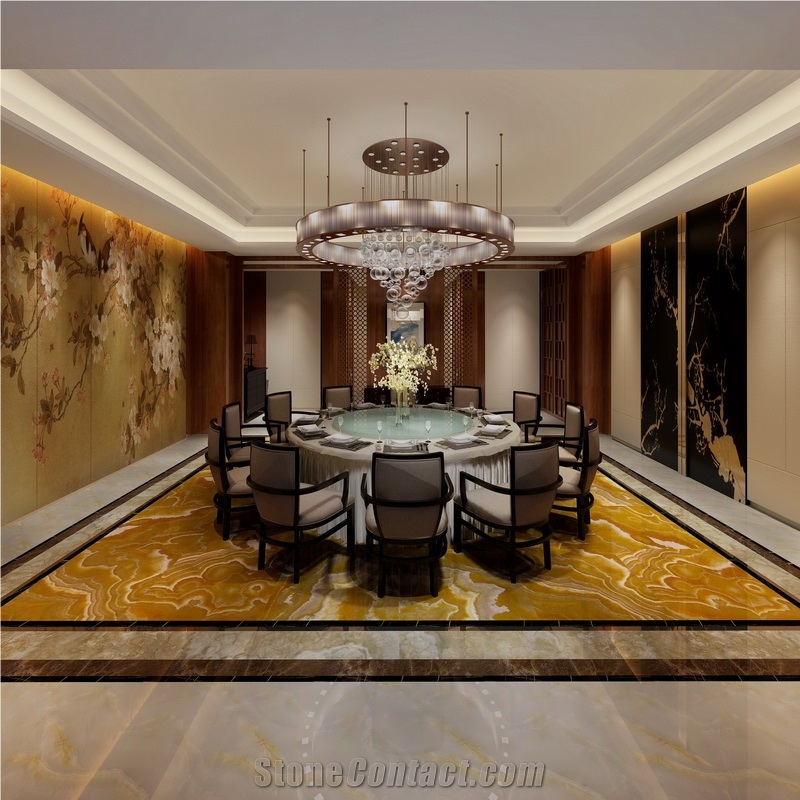 Foshan Vitrified Ceramic Floor Tile Designs Look Like Gold Onyx