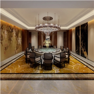 Foshan Vitrified Ceramic Floor Tile Designs Look Like Gold Onyx