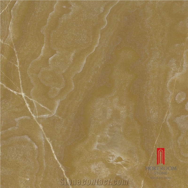 High Glossy Glazed Golden Ceramic Tile for Flooring Look Like Onyx Tile