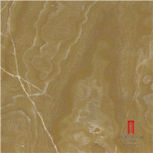 High Glossy Glazed Golden Ceramic Tile for Flooring Look Like Onyx Tile
