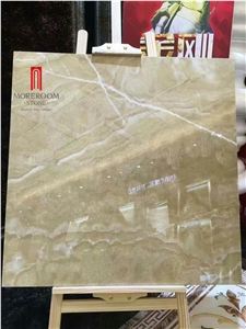 High Glossy Glazed Golden Ceramic Tile for Flooring Look Like Onyx Tile