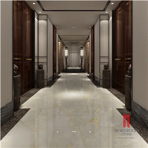 Onyx Pattern Orange Jade Onyx Porcelain Tile for Hotel and House Flooring