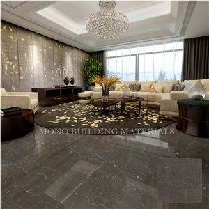 Polsihed Discontinued Italy Grey Porcelain Floor Tile Design