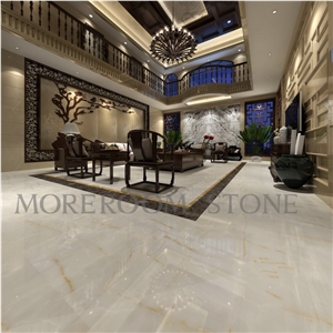Snow White Onyx White Pattern Tiles Ceramic Floor