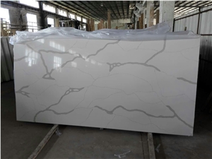 China Calacatta White Quartz Stone Slab Good Quality China Calacatta White Quartz Stone Slab Good Quality