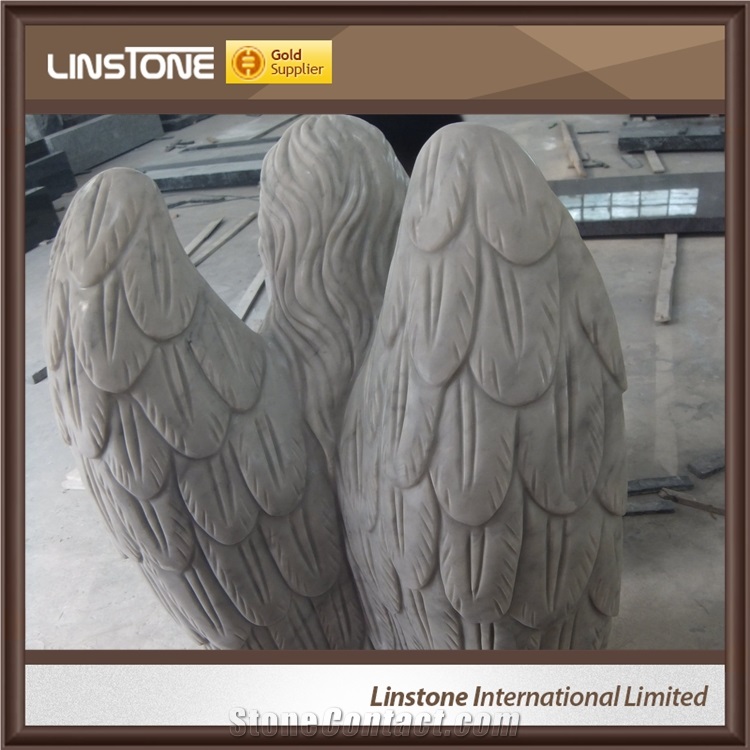 3d Carved Figure Angel with Big Wings Little Angel Sculpture for Sale