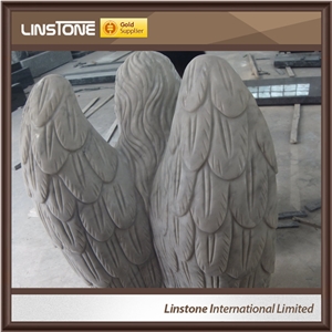 3d Carved Figure Angel with Big Wings Little Angel Sculpture for Sale