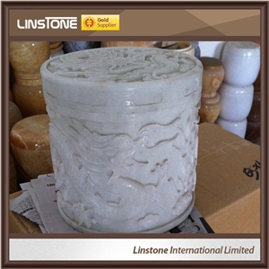 American Memorial Granite Marble Black Grey Cinerary Urn for Columbarium