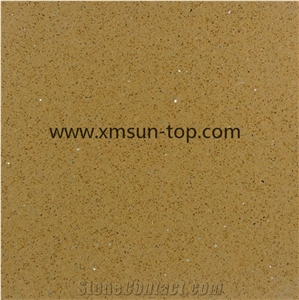 Artificial Quartz Stone Bathroom Countertop, Brown Crystal Quartz Vanity Tops, Double Sink Countertop, Engineered Stone Bath Tops, Custom Countertop & Fabrication