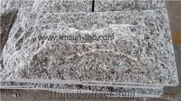 Big Flower White Granite Mushroom Stone, Nature Split Wall Covering, G439 Granite Wall Cladding, Bianco Sardo Granite Mushroom Stone, Big White Flower Granite, China Grey Granite