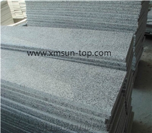 Black Spot Grey Granite Stairs, China G640 Granite Staircase, New Grigio Sardo, Polished Step Tiles, Barry White Staircase & Stair Riser, China Luna Pearl