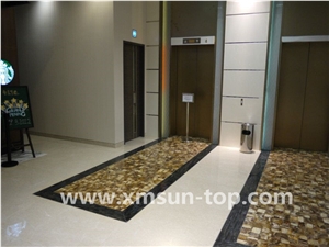 Brown Petrified Wood Semiprecious Stone Flooring Slabs, Semi-Precious Stone Floor Tiles, Brown Semi Precious Stone, Interior Decoration, Brown Gemstone Slab&Tile
