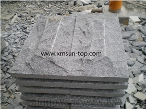 China Bianco Sardo Granite Mushroomed Cladding, G623 Mushroom Stone, Haicang White Granite Mushroom Stone for Walling, Silvery Gray Mushroom Wall, Split Face Mushroom Stone