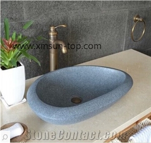 China Impala Black Granite Basin, G654 Grey Granite Sinks, Padang Black, Nero Impala China, Sesame Black Bathroom Top Sink, Vessel Sinks, Granite Washbasin, Flake Grey Granite Basins