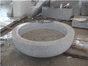 China New G603 Granite Basin, Bacuo White Sinks, Padang White, Bianco Crystal, Sesame White Bathroom Top Sink, Vessel Sinks, Granite Washbasin, China Grey, Gamma Bianco Granite Basins