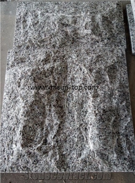 China Swan White Granite Mushroom Stone Tiles, Swan White Granite Mushroomed Stone, Granite Mushroom Stone for Walling, Split Face Mushroom Stone