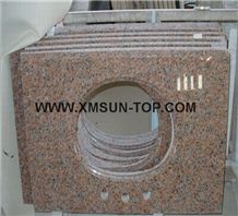G562 Granite Bathroom Countertops/Chinese Capao Bonito Granite Custom Vanity Tops/Cenxi Hong Granite Bathroom Vanity Tops/Feng Ye Red Granite Bath Tops/Maple Leaves Granite Bathroom Tops/Natural Stone