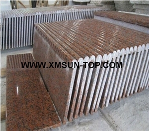 G562 Granite Steps/Maple Leaf Red Granite Stair Riser/Mapple Red Granite Stair Treads/Feng Ye Red Granite Staircase/Natural Stone Stair