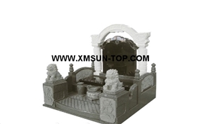 G603 Granite Japanese Style Monuments&Tombstones/Light Gray Granite Korean Style Monuments&Tombstone/Sesame White Granite Asian Style Monuments