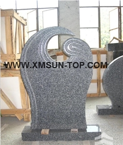 G654 Granite Tombstone&Monument Design/Sesame Black Granite Gravestone/China Impala Black Granite Upright Monuments/Dark Barry Grey Granite Engraved Tombstone/Headstones/Custom Monuments
