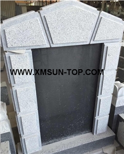 G654 Japanese Style Monuments&Tombstones/Sesame Black Granite Korean Style Monuments&Tombstone/China Impala Granite Asian Style Monuments&Tombstone