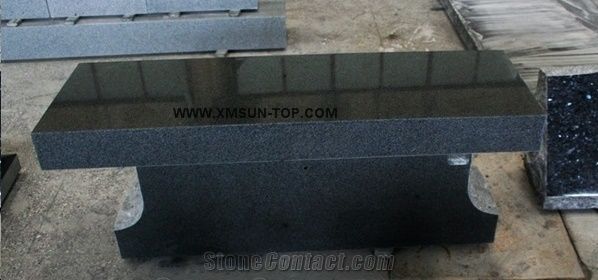 G654 Tombstone & Monument Cemetery Bench/China Nero Impala Granite Monumental Bench/Flake Grey Granite Memorial Bench/Dark Grey Granite Funeral Cremation Benches/Sesame Black Granite Tombstone Benches