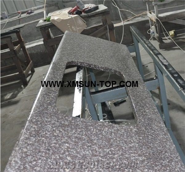 G664 Granite Kitchen Countertop/Luna Pearl Granite Bench Tops/Majestic Mauve Granite Kitchen Bar Top/Loyuan Red Granite Kitchen Worktops/Purple Pearl Granite Custom Countertops/Sunset Pink Island Top