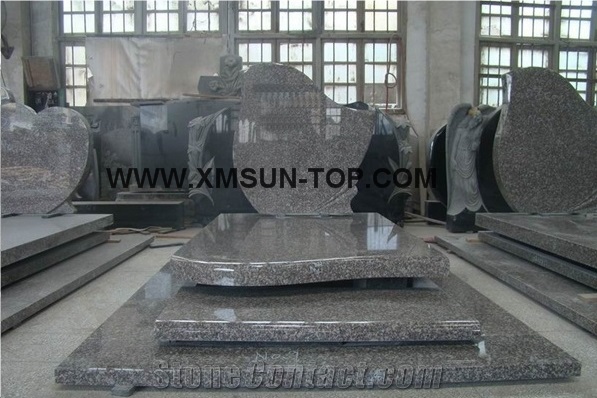 G664 Granite Tombstone&Monument Design/Luna Pearl Granite Gravestone/Violet Granite Upright Monuments/Loyuan Red Granite Engraved Tombstone/Sunset Pink Granite Headstones/Custom Monuments/Memorial