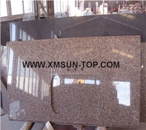 G687 Granite Kitchen Counter Top/Peach Red Granite Kitchen Worktops/Gutian Peach Flower Red Granite Kitchen Bar Top/Peach Blossom Red Granite Kitchen Desk Top/Kitchen Island Top/Kitchen Top