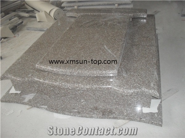 Luoyuan Bainbrook Brown Granite Tombstone & Monument, Luna Pearl Granite, China Ruby Red Granite Gravestone, China G664 Granite Monument, Black Spots Brown Granite Headstone