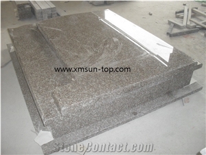 Luoyuan Bainbrook Brown Granite Tombstone & Monument, Luna Pearl Granite, China Ruby Red Granite Gravestone, China G664 Granite Monument, Black Spots Brown Granite Headstone