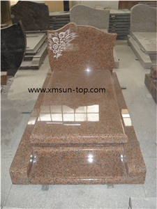 Maple Red Granite Tombstone & Monument, G562 Red Granite, Cenxi Hong Granite Gravestone, Maple Leaves Monument, G561 Granite Headstone