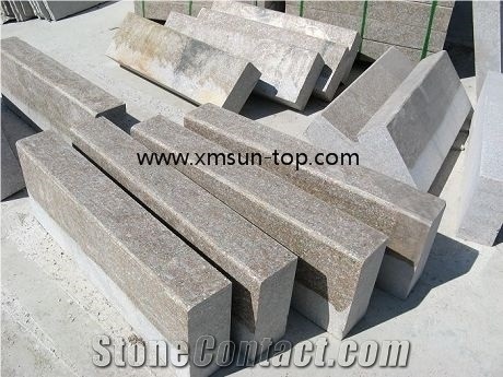 Padang Rosa Granite Kerb Stone, Chinese G636 Granite Kerbstone, Pink Cloudy Granite Curbstone, New Rosa Beta Granite Kerbs, Apple Pink Granite Road Stone, Side Stone, Exterior Landscaping Stone