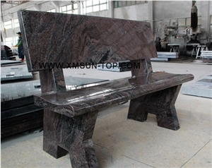 Paradiso Granite Tombstone & Monument Cemetery American Bench/Multicolor Monumental Bench/Stone Memorial Bench/Mixed Color Granite Funeral Cremation Benches