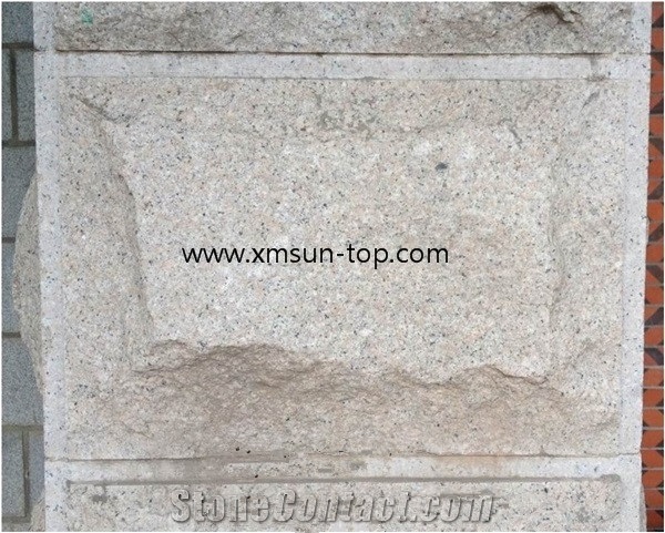Rose Pink Mushroom Stone, Sunset Red Mushroomed Cladding, China G681 Granite Mushroom Stone for Walling, Split Face Mushroom Stone