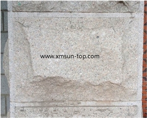 Rose Pink Mushroom Stone, Sunset Red Mushroomed Cladding, China G681 Granite Mushroom Stone for Walling, Split Face Mushroom Stone