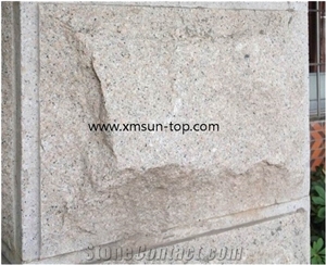 Rose Pink Mushroom Stone, Sunset Red Mushroomed Cladding, China G681 Granite Mushroom Stone for Walling, Split Face Mushroom Stone