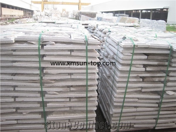 Rose Pink Mushroom Stone, Sunset Red Mushroomed Cladding, China G681 Granite Mushroom Stone for Walling, Split Face Mushroom Stone