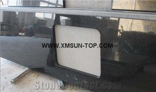 Shanxi Black Granite Kitchen Counter Top/Absolute Black Granite Kitchen Worktops/Diamond Black Granite Kitchen Bar Top/Nero Assoluto China Granite Kitchen Desk Top/Kitchen Island Top/Kitchen Top
