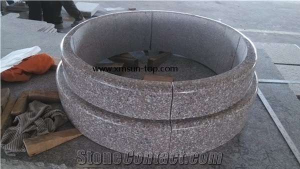 Xiamen Pink Granite Column&Pillar, Misty Rose Granite, Light Pink Granite, China G617 Granite Column Base, Polished Lilac Pink Granite Pedestal Columns