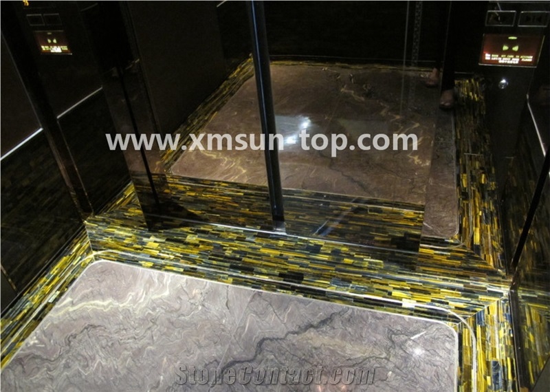 Yellow and Blue Tiger Eye Semiprecious Stone Floor Covering, Semi-Precious Stone Floor Tiles, Semi Precious Stone, Interior Decoration, Tiger Eye Gemstone Slab&Tile