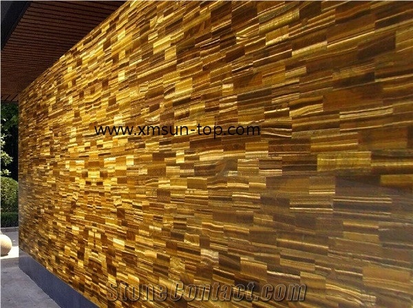 Yellow Tiger Eye Semiprecious Stone Slabs & Tiles, Yellow Semiprecious Stone,Semi-Precious Stone Floor Tiles, Tiger Eye Gemstone Slab & Strips (Small Slabs) & Customized &Floor Covering